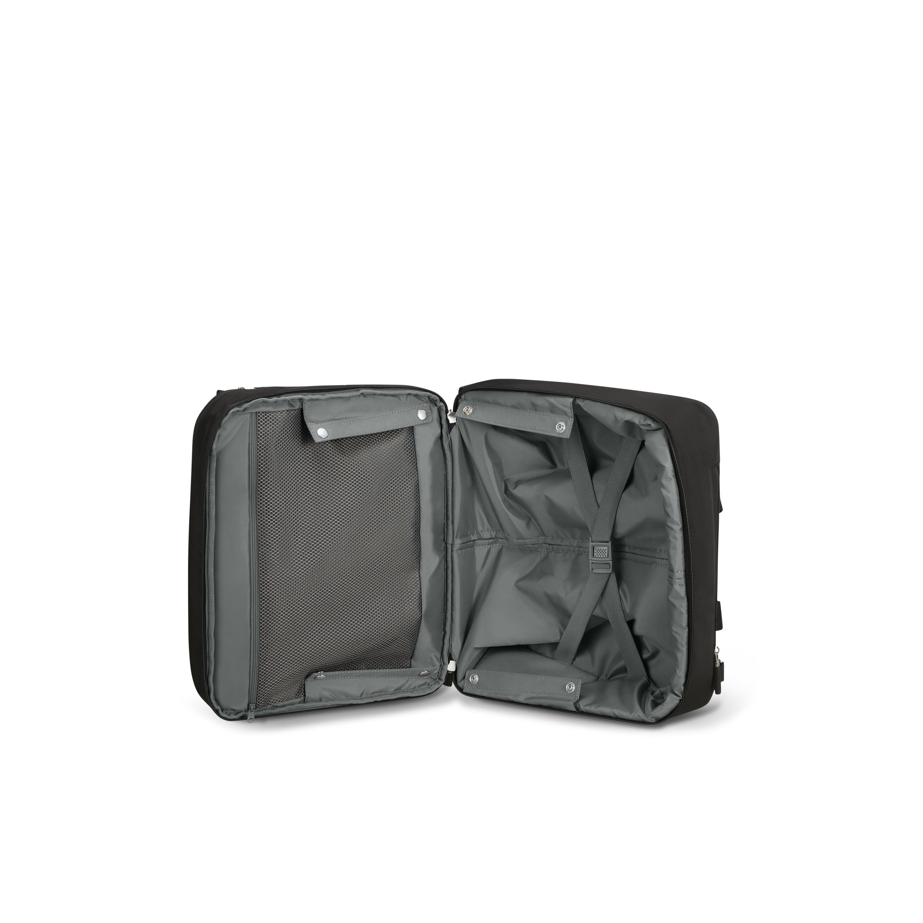 Lipault 4BIZ Rolling Tote, Black, Bottom Interior Compartment image number 2